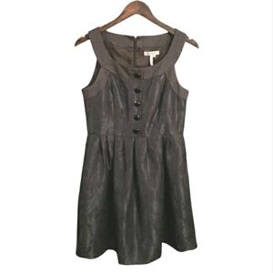 BCBGeneration Silver Brown Brocade Sleeveless Dress Size 10